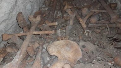 رفات عثر عليها داخل مبنى أمن الدولة في معرة النعمان بإدلب