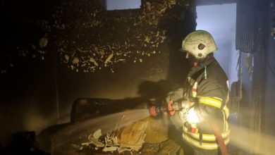 من الحريق في حي الغوطة بمدينة حمص - جريدة مصدر