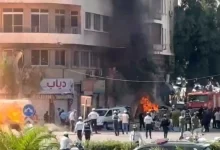 من موقع الانفجار في دمشق - مراسل جريدة مصدر