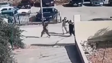 صورة مأخوذة من شريط فيديو للمسلحين خلال هجومهم على الكنيسة في قرية حمود الأردنية